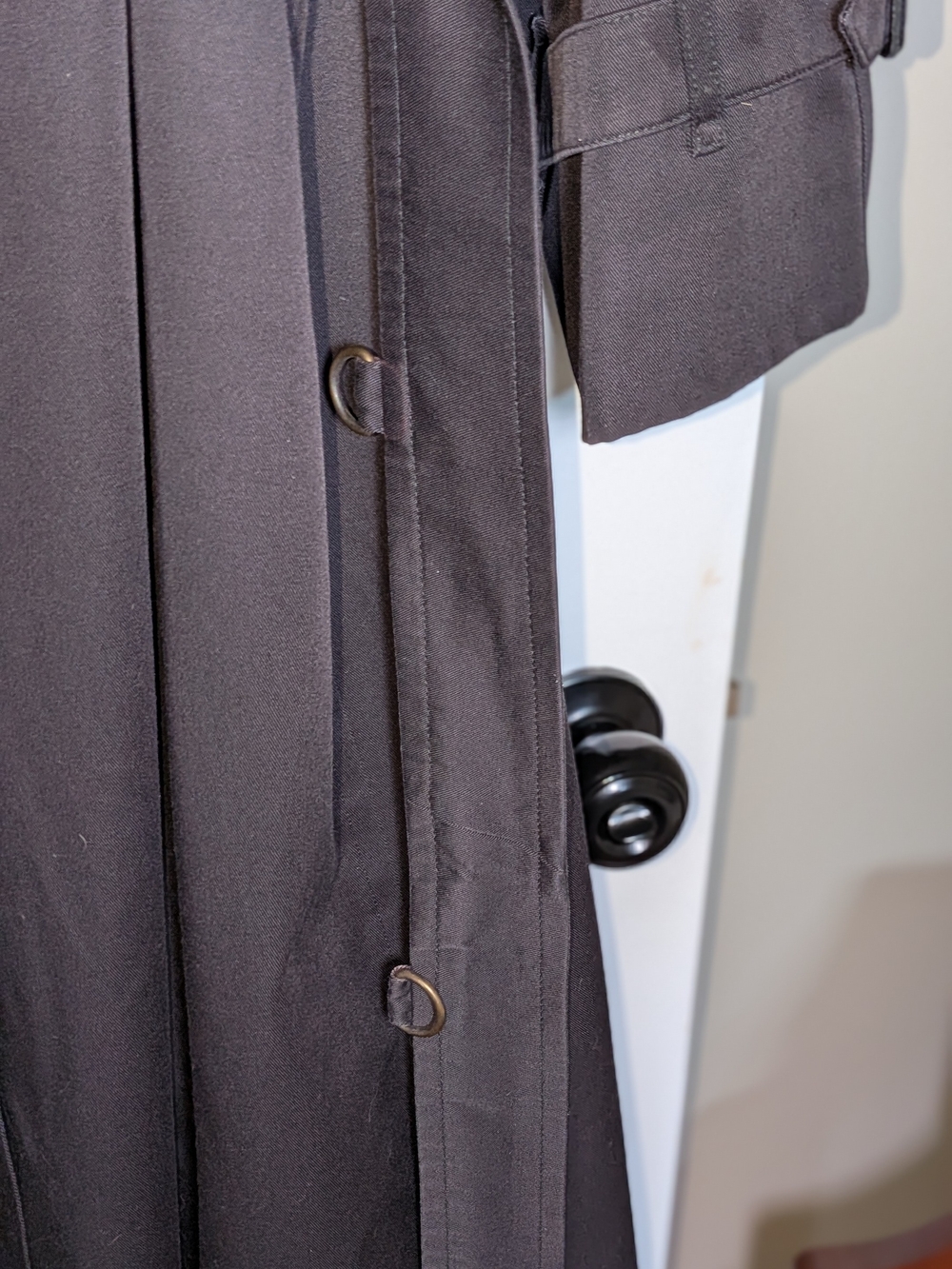 Vintage Burberrys of London Black Trench Coat Removable Wool Liner Nova Check - Picture 9 of 16